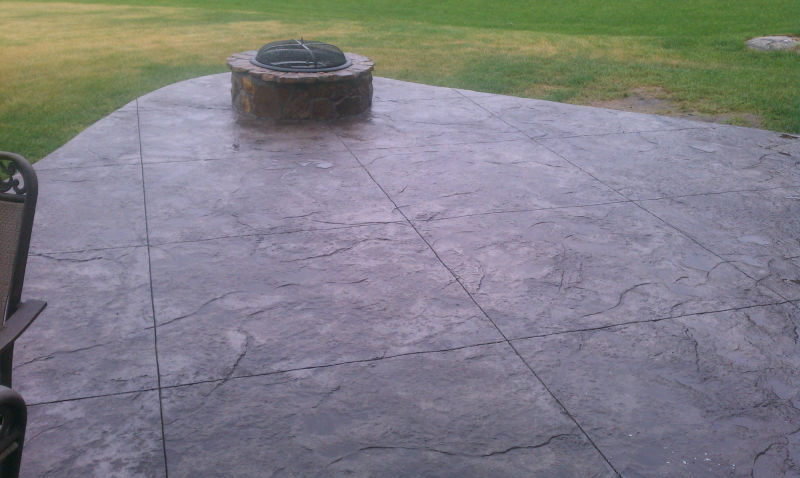 Stamped Patio with Firepit MN